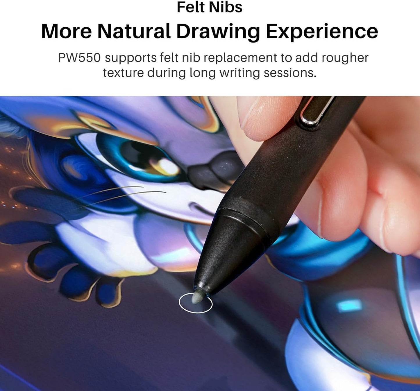 Huion PW550 Battery-Free Stylus, PenTech 3.0