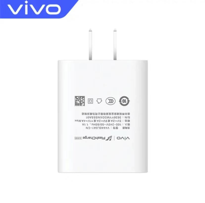 Original 44W VIVO Super Fast Charger TYPE - C 6A Android Data Cable