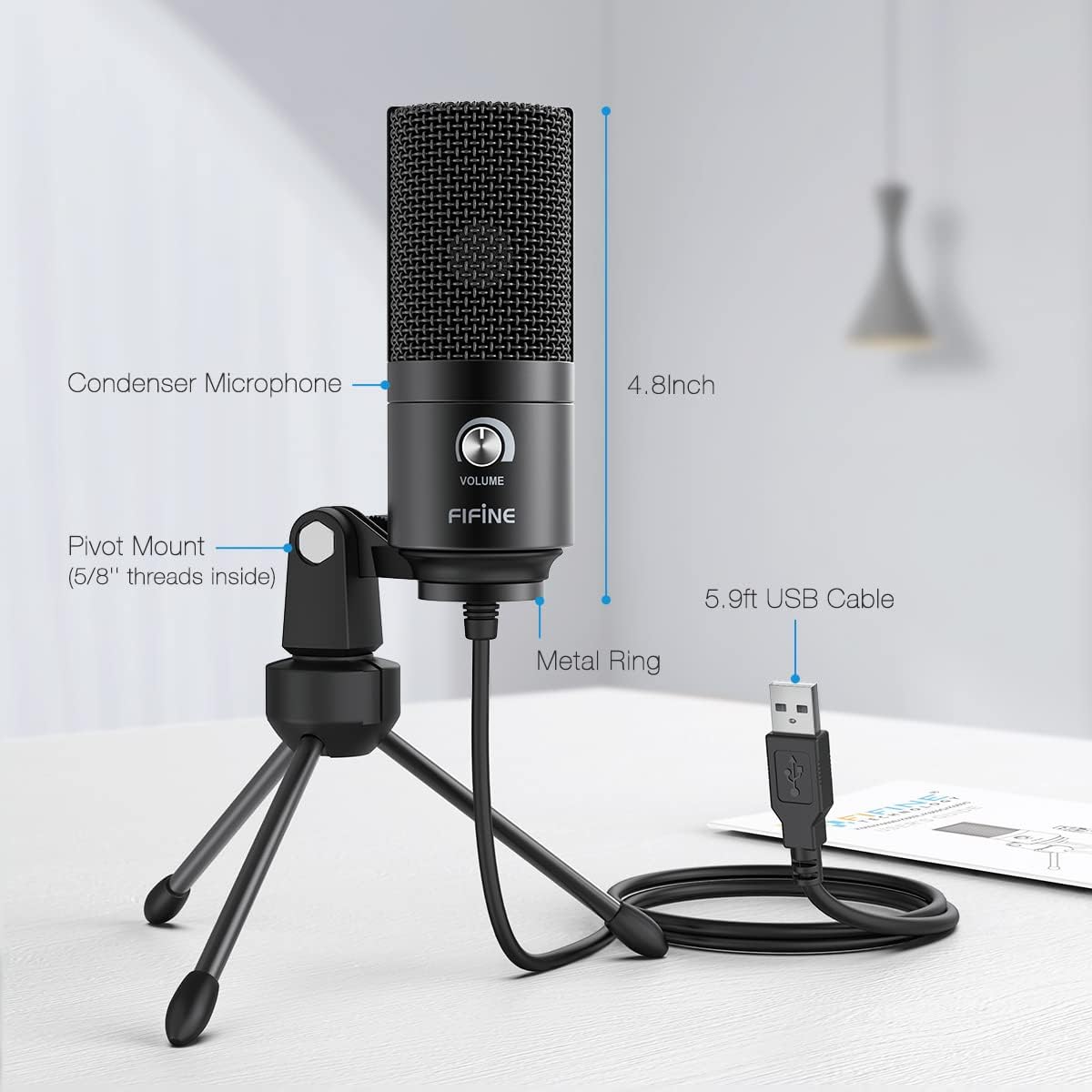 FIFINE K669B USB CONDENSER MICROPHONE