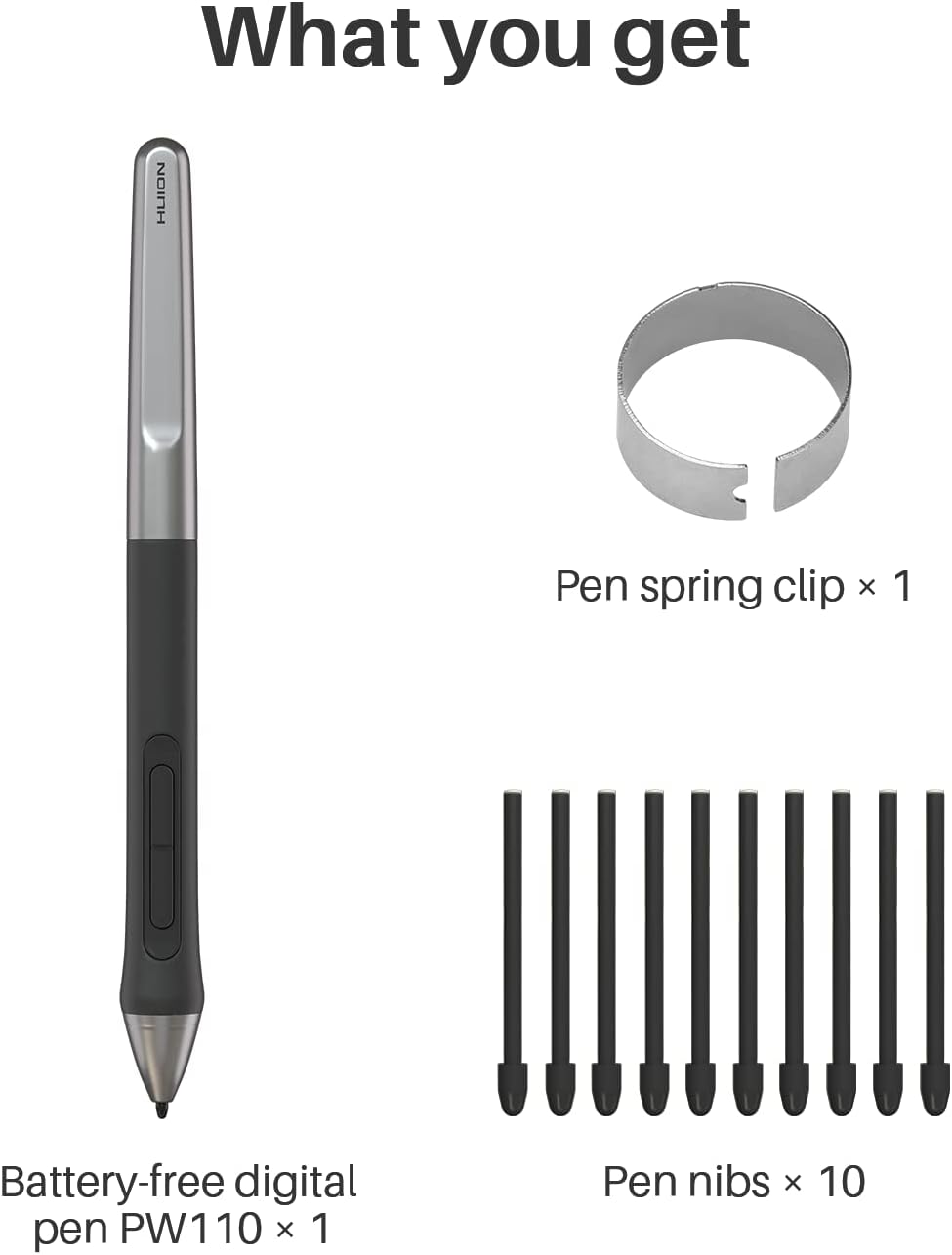 HUION Digital Pen PW110, PenTech 3.0 Battery-Free Stylus