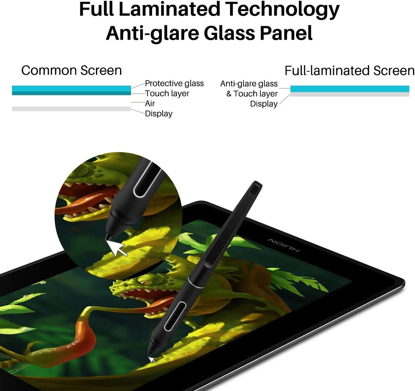 KAMVAS Pro 12 Drawing Tablet with 11.6 inch Screen Graphics Drawing Monitor Full-Laminated