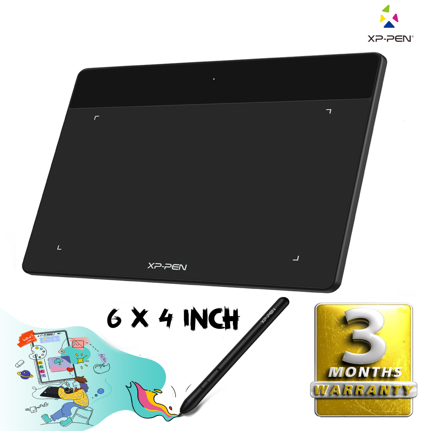 XP-Pen Deco Fun S 6.3 X 4 Inch Starter Digital Drawing Tablet