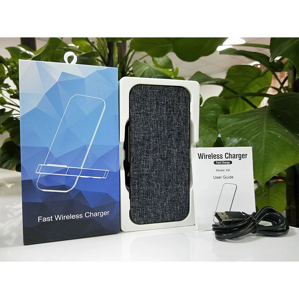 K8 10W VERTICAL WIRELESS CHARGING CHARGER FOR IPHONE AND SAMSUNG