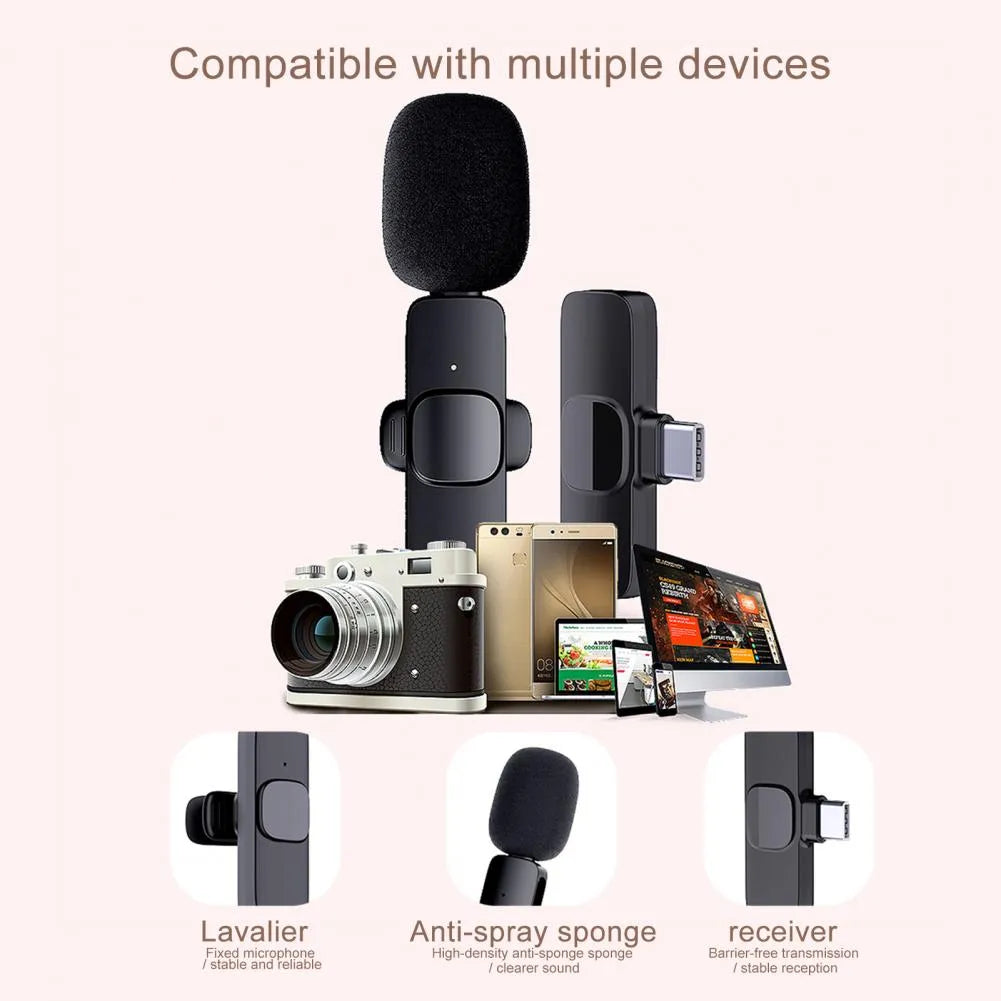 K8 Wireless Microphone For Mobile Type-C & Lightning