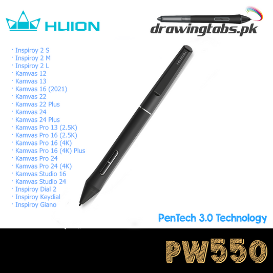 Huion PW550 Battery-Free Stylus, PenTech 3.0