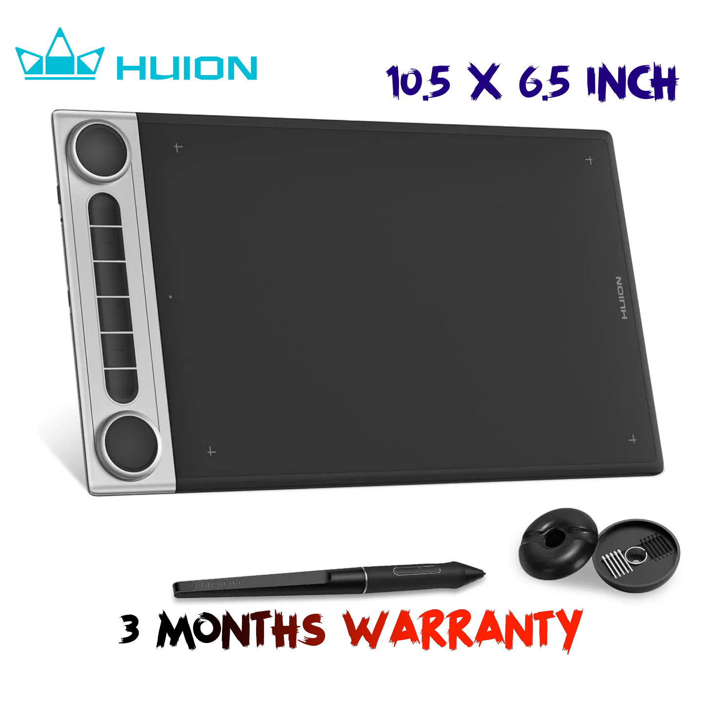 HUION Inspiroy Dial 2 Q630M Wireless Digital Graphic Drawing Tablet