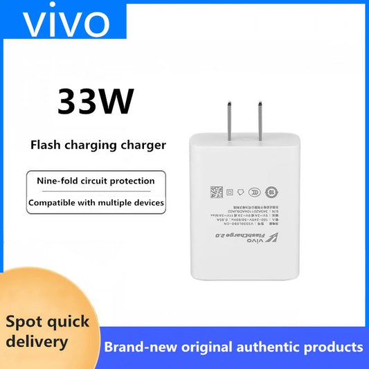 Vivo 33W official original charger X60x50x30x27 fast charging iQoneo S7 S9 [33W]