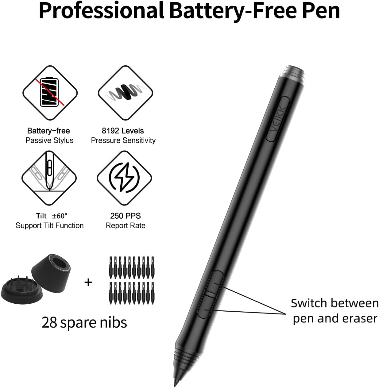 Veikk A15Pro Graphic Pen Tablet 10 x 6 inch