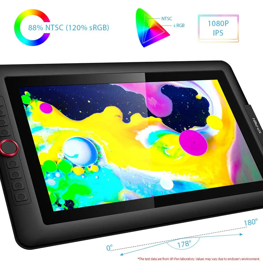 XPPen Artist 15.6 Pro 15.6" Drawing Tablet with Screen Graphics Tablet Full-Laminated Red Dial