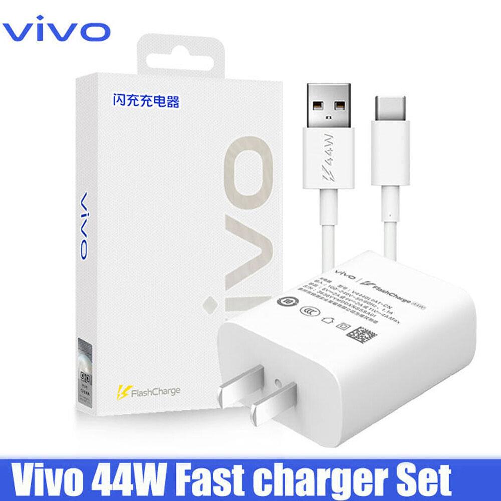 Original 44W VIVO Super Fast Charger TYPE - C 6A Android Data Cable